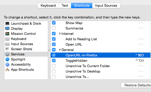 firefox for mac shortcuts